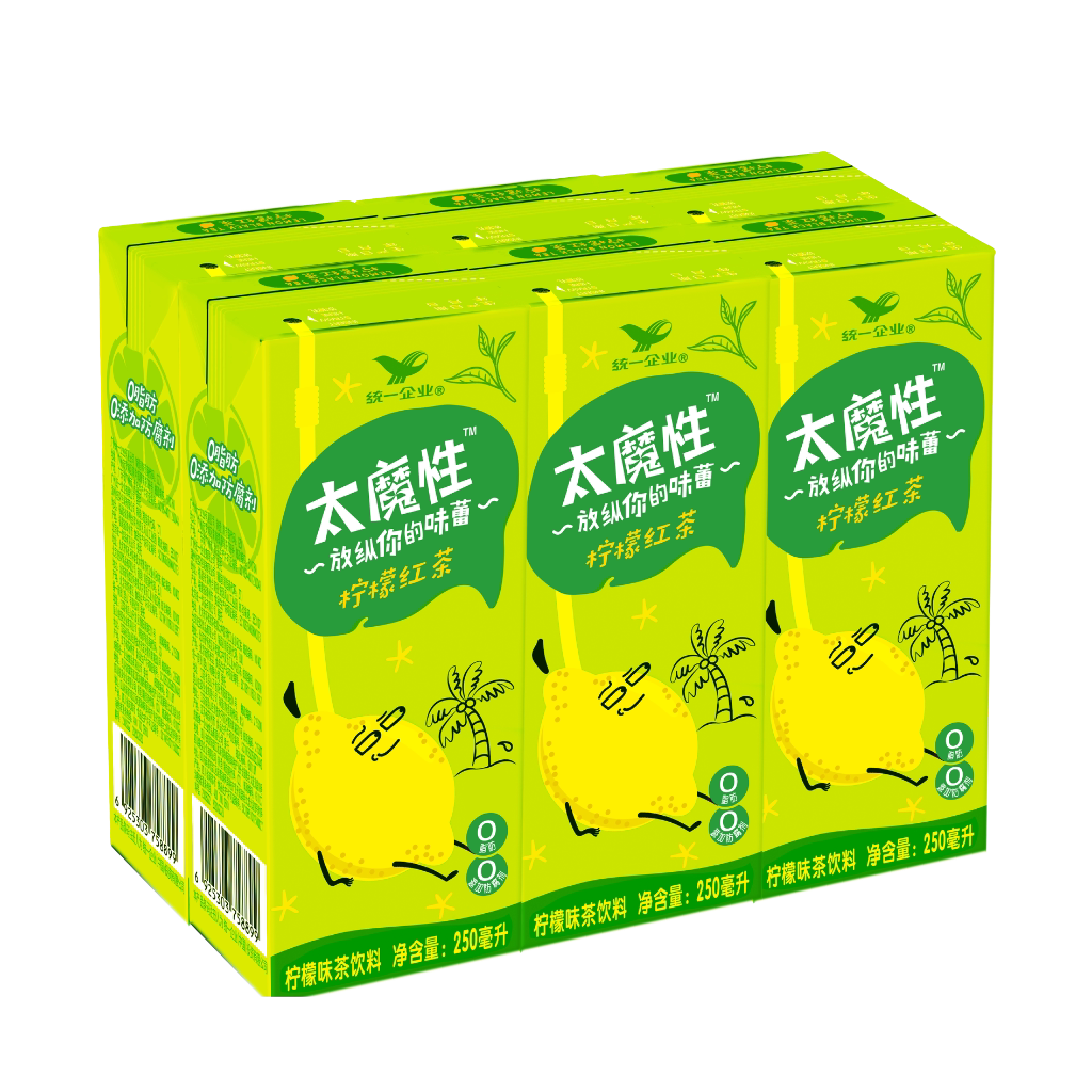 统一太魔性柠檬红茶饮料250ml*24盒整箱装新老包装随机发