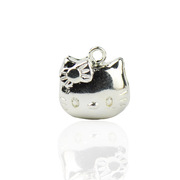 DIY jewelry Tibet silver/Miao silver accessories bells Garfield the cat pendant bracelet accessories