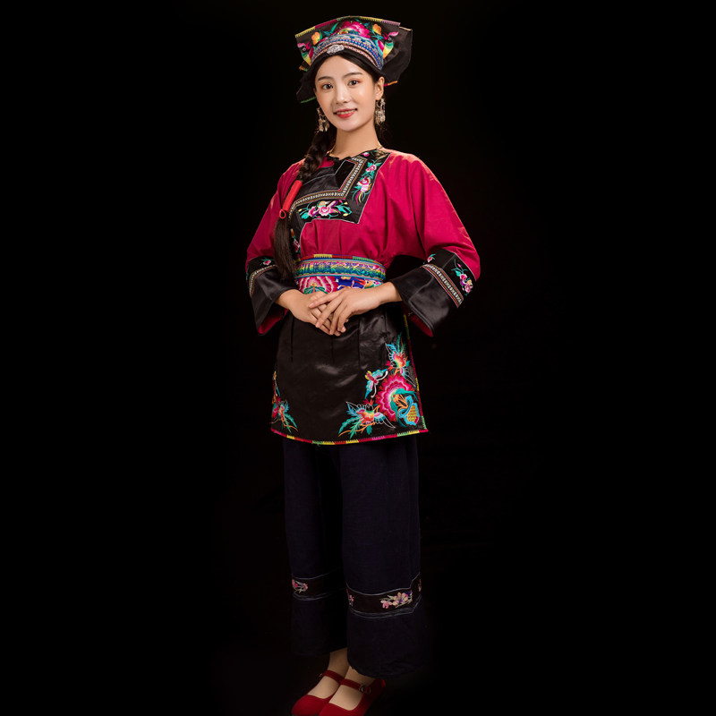 湘西七绣坊湘西七绣坊苗绣机绣古风刺绣成品夏季女士苗族服装特色苗族