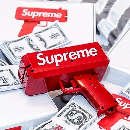 Supreme Money Gun Cash Cannon Money Gun Cap Box Toy Gift