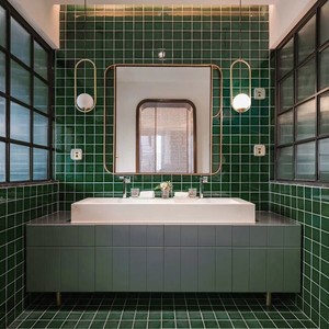 马赛克瓷砖绿白图片