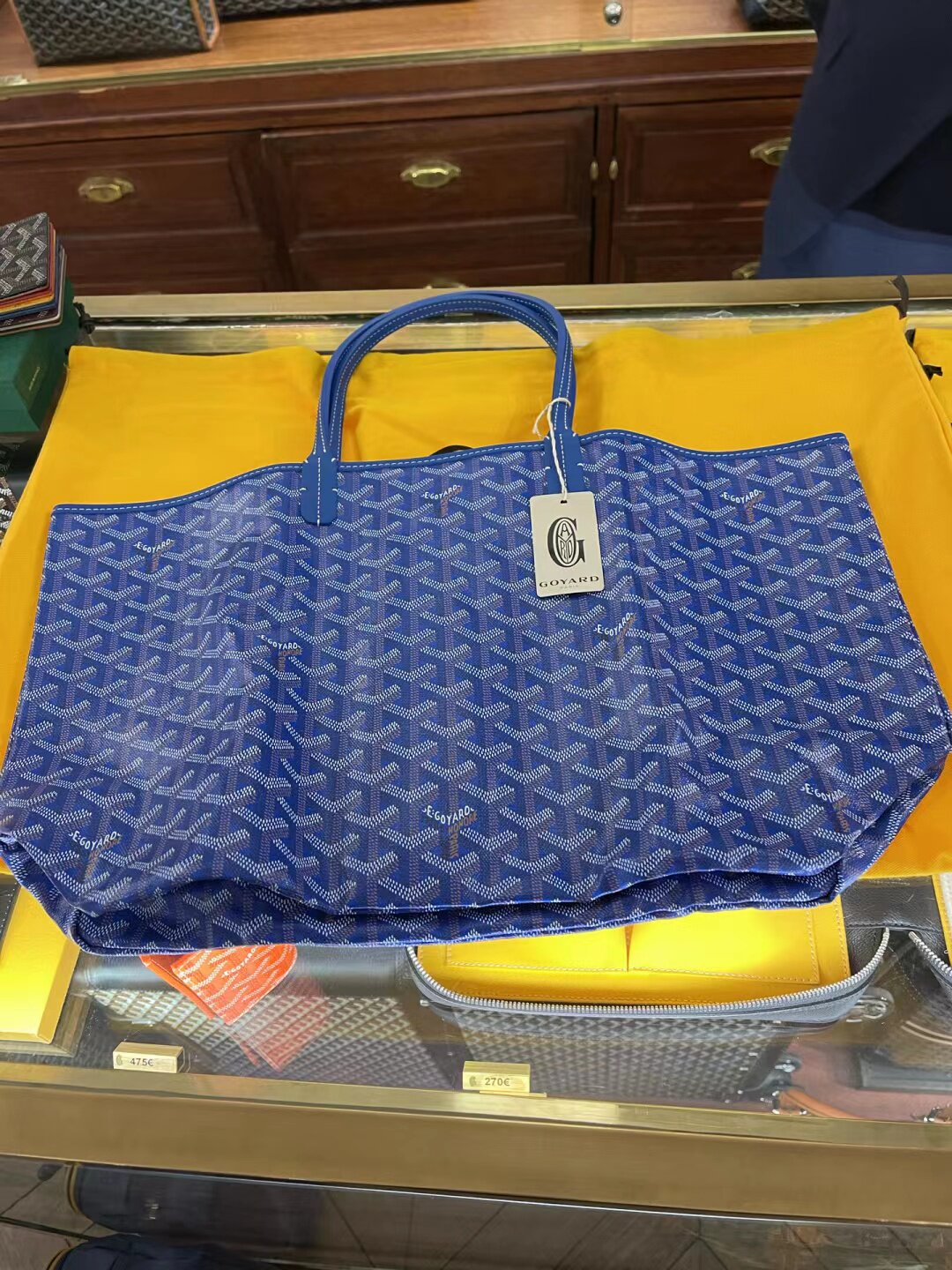 goyard戈雅经典y字logo印花托特包中号购物袋子母包单肩手提女包