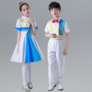 中小学生大合唱表演服装英伦风校服班服朗诵演出服儿童幼儿园园服