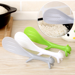 创意韩版可爱松鼠可立式不粘桌饭勺塑料米饭勺子饭铲饭瓢厨房餐具