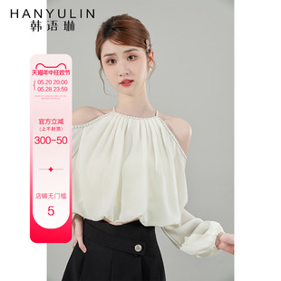 韩语琳长袖衬衫女设计感小众2024新款春秋时尚法式雪纺衫小衫上衣