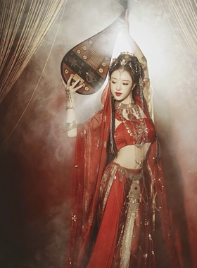 异域风情服装印度肚皮舞蹈服饰cos茉莉公主拍照写真西域舞姬套装