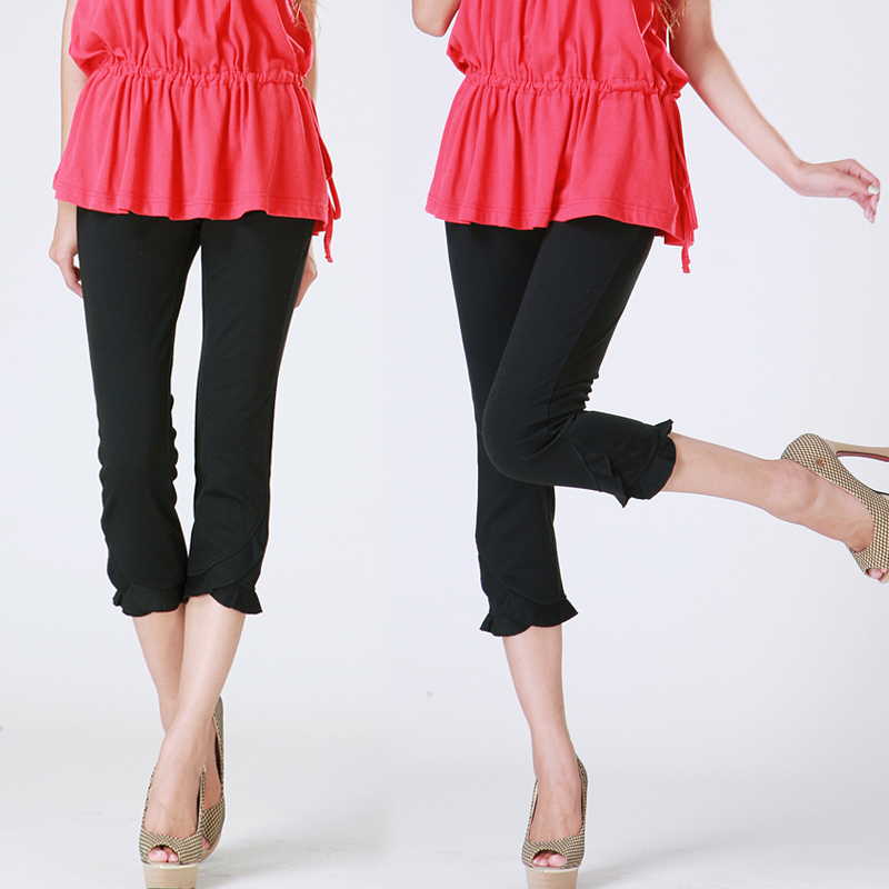 Clearance Sale Spring Elastic force Show thin Korean Edition Panties Lotus leaf Leggings Elastic waist Self cultivation Cropped Trousers 1395in the Women's clothing/Boutique , Pants , Leggings category - from Buy2taobao.com to provide professional Taobao agent buy service
