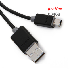 PROLINK PB468 USB A转Mini-B 2.0 插头（5针）电脑连接线