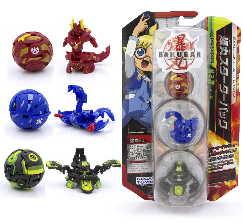 正版初代老款经典tech日版bp爆t变形儿童玩具收藏爆丸3个装一代