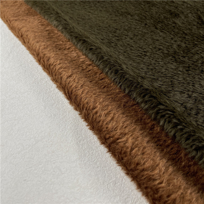 高端澳洲进口单面苏利长毛高级羊驼绒布料加厚秋冬大衣保暖面料