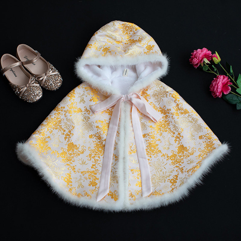 晨舞童装亲子装定制的优惠券大全—2020冬装新款女童斗篷披风小中大