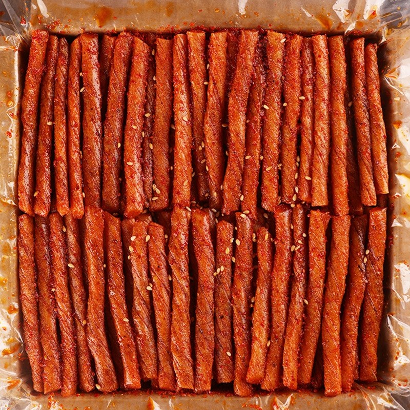 香辣素牛筋网红辣条麻辣棒儿时记忆小零食90后8090年代怀旧辣条