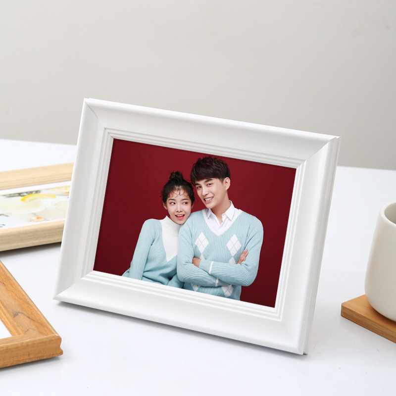 创意结婚证件照摆台相框挂墙登记照情侣画框架六七7寸