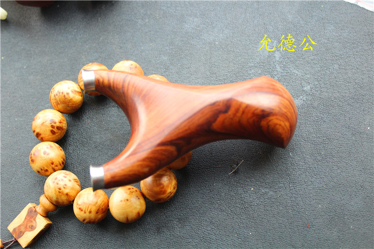 新型经典款龙鳞沙漠铁木快压免绑弓精巧精细精准竞技弹弓成人实木