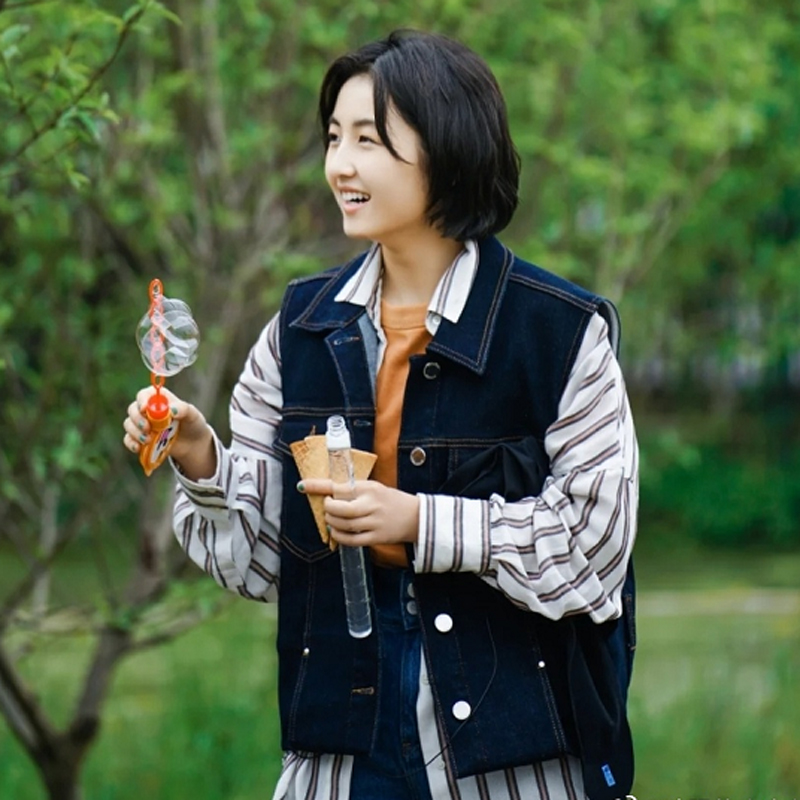 tk623向往的生活张子枫明星同款韩版ins风简约牛仔马外套情侣款潮