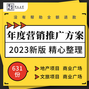 地产项目文旅小镇商业广场购物中心汽车品牌年度营销推广策划方案