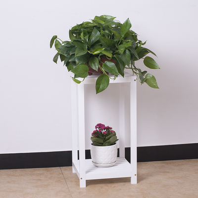 环保白色花架高独立单个实木质地面简约组装客厅卧室绿萝吊兰包邮