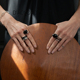 daccord新款三圈多层弹簧珐琅戒指女小众独特设计感叠戴食指指环
