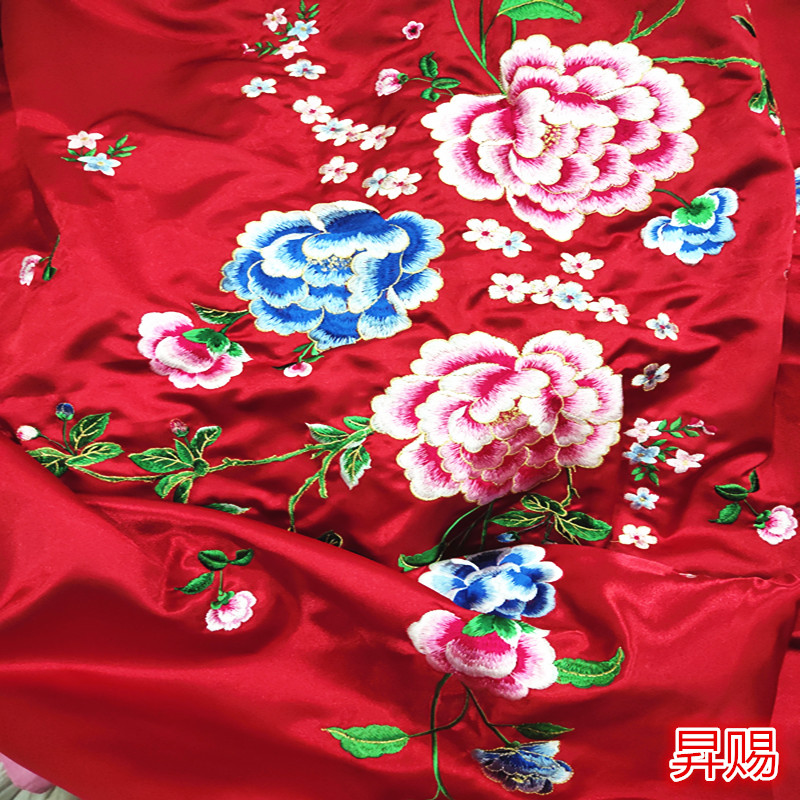 真丝缎绸缎绣花刺绣被套婚庆杭州丝绸