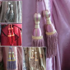 窗帘绑花 绑带 绑垂 用于窗帘 线帘珠帘装饰 18元一对 0.7公斤