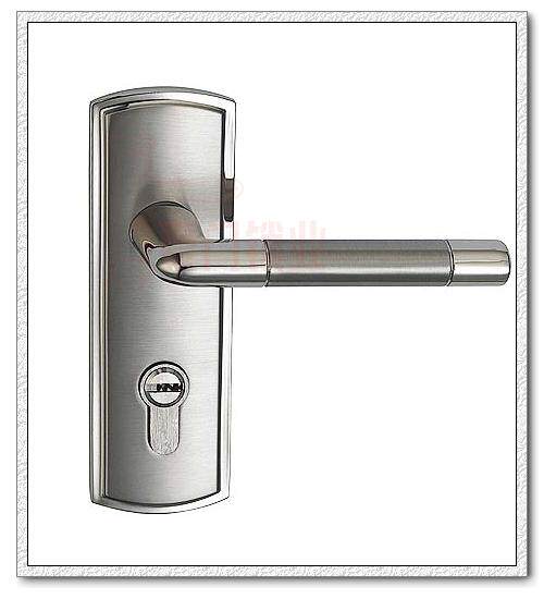正品霸菱五金锁具不锈钢色执手房门锁通用型室内门套装门钢木门锁