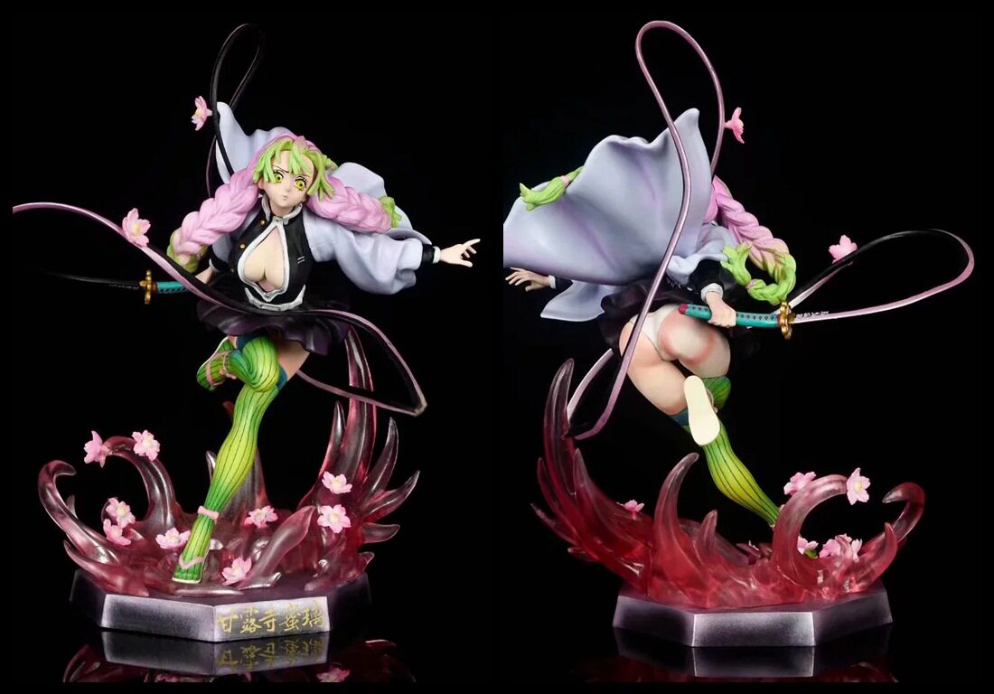 国产优质版 鬼灭之刃 甘露寺蜜璃 恋柱 场景雕像模型盒装动漫手办