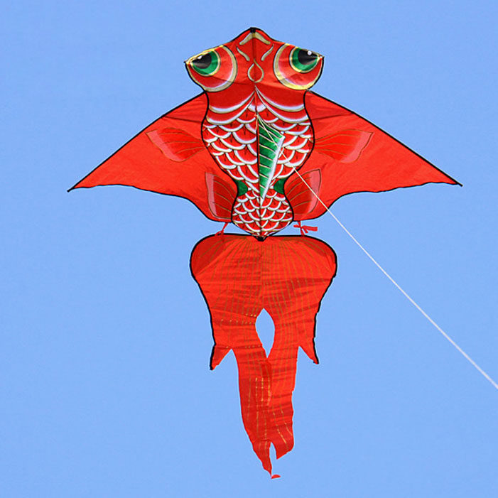 潍坊风筝北京鲁缘风筝店现代风筝新款烫金红金鱼好飞包邮