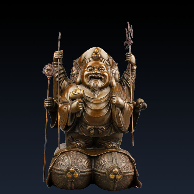 大黑天财神大黑天神本主树脂手工彩绘招财供奉风水摆件密宗财神像
