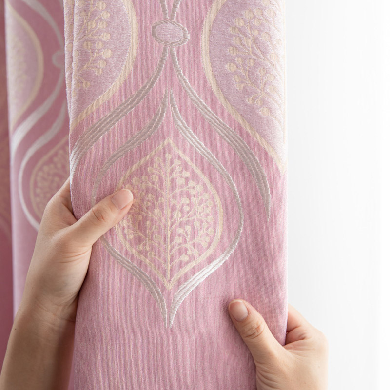 窗帘遮光2021年新款卧室窗帘轻奢粉色温馨加高3.1米高窗帘布成品