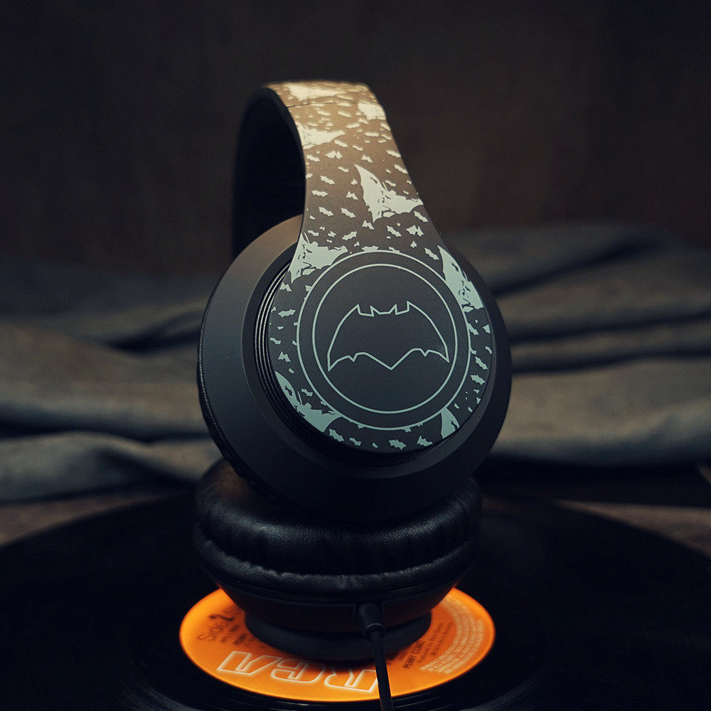 【dc授权】justice league闪电侠蝙蝠侠定制头戴有线耳机游戏耳麦