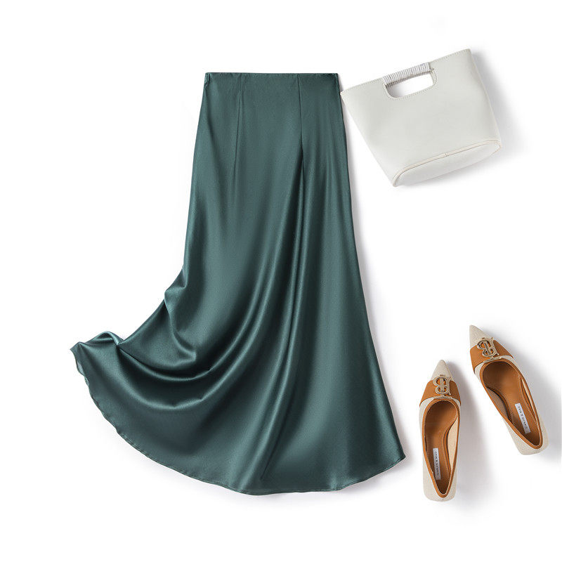 缎面真丝半身裙