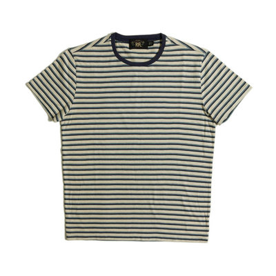 RRL Indigo Striped Tee蓝染细条纹T恤22051103