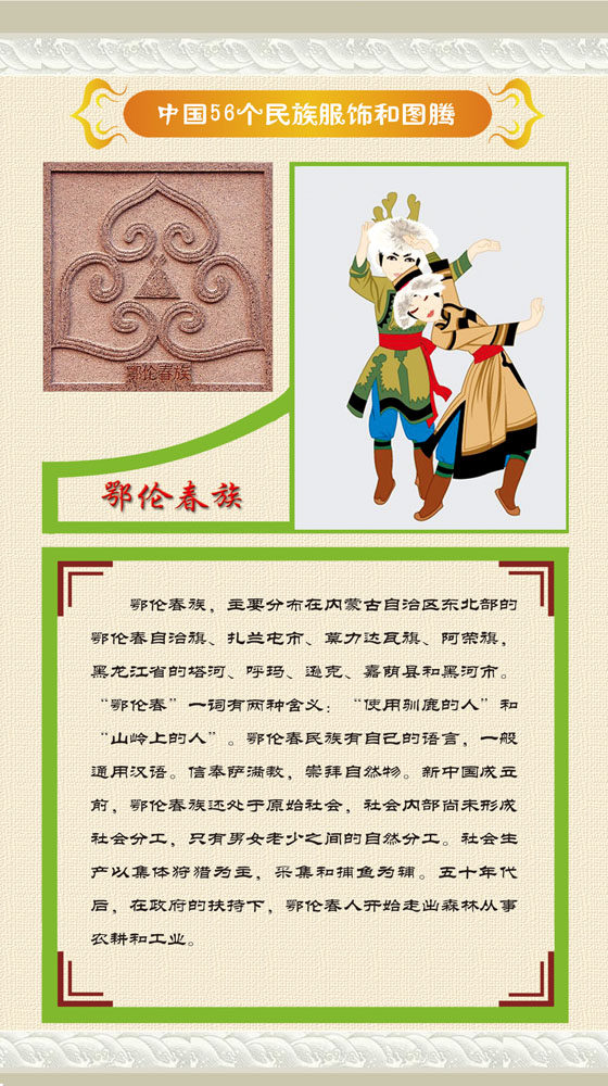 海报印制展板写真中国56个少数民族服饰图腾简介写真