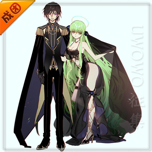 c黑色婚纱花嫁cosplay服装女鲁路修同人cc礼服