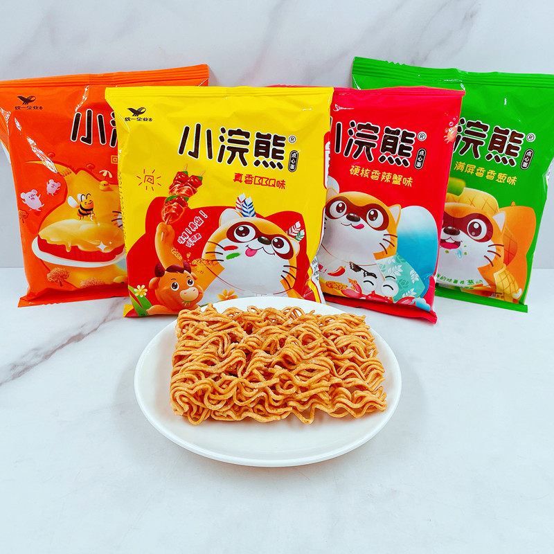 统一小浣熊干脆面宿舍休闲大礼包多口味小零食耐吃方便面整箱包邮