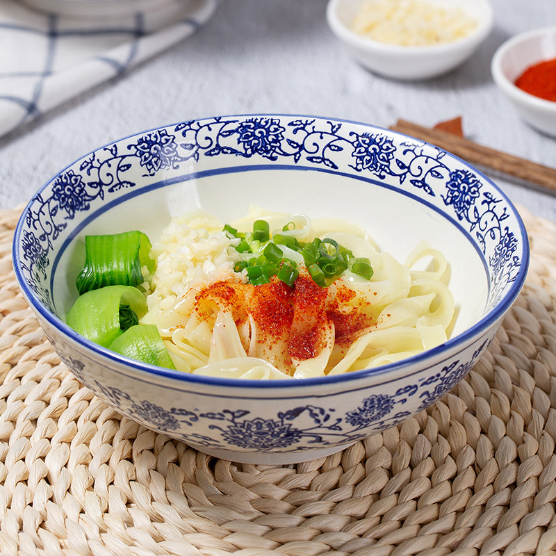 青花瓷碗商用陶瓷碗面碗面馆专用牛肉拉面碗面条碗青花瓷大碗汤碗