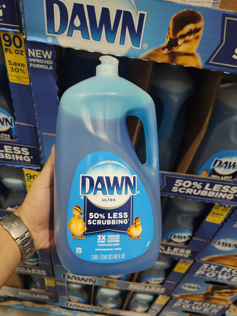 上海costco开市客代购dawn浓缩洗碗液家用厨房去油污洗洁精2.66l