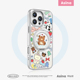 熊仔拼贴适用苹果16Promax手机壳新款iPhone15Pro磁吸带支架套Qo1支点好看简约女ip14高级感闪粉13pm全包