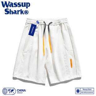 Wassup Shark美式短裤男夏季潮牌沙滩裤休闲宽松五分裤百搭运动裤