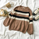 Foreign trade Special Offer Clearance new pattern Women's wear Korean Edition Retro literature T-shirts stripe Long sleeve Easy Versatile Foreign trade Special Offer Clearance new pattern Women's wear Korean Edition Retro literature T-shirts stripe Long sleeve Easy Versatile