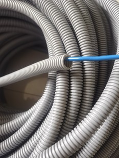 灰色套线波纹管PP阻燃穿线蛇皮管PA软管室外电线光缆防晒保护管套
