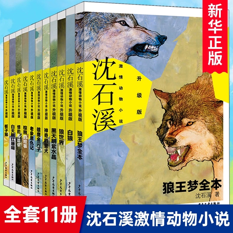 沈石溪动物小说全套11册狼王梦全本白狼狼世界黑天鹅紫水晶白天鹅红珊瑚神奇的警犬老象恩仇记 板子猴三四五六年级小学生课外书