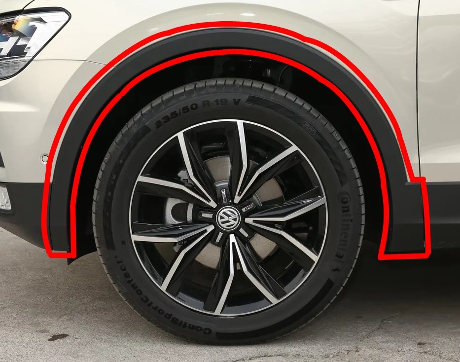 适配大众新老途观轮胎轮眉前后车轮装饰条途观l叶子板黑板带卡子