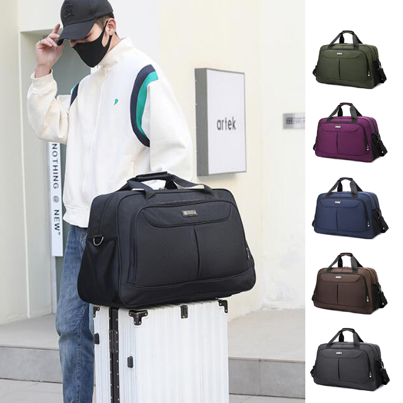 韩版手提单肩行李包男女超轻大容量短途旅行包袋防水折叠健身布包
