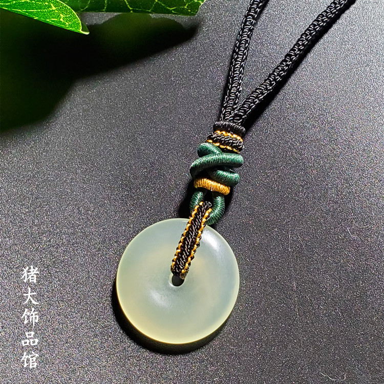 男土挂绳手工编织项链绳蜜蜡翡翠平安扣吊坠挂绳毛衣链颈绳材料包