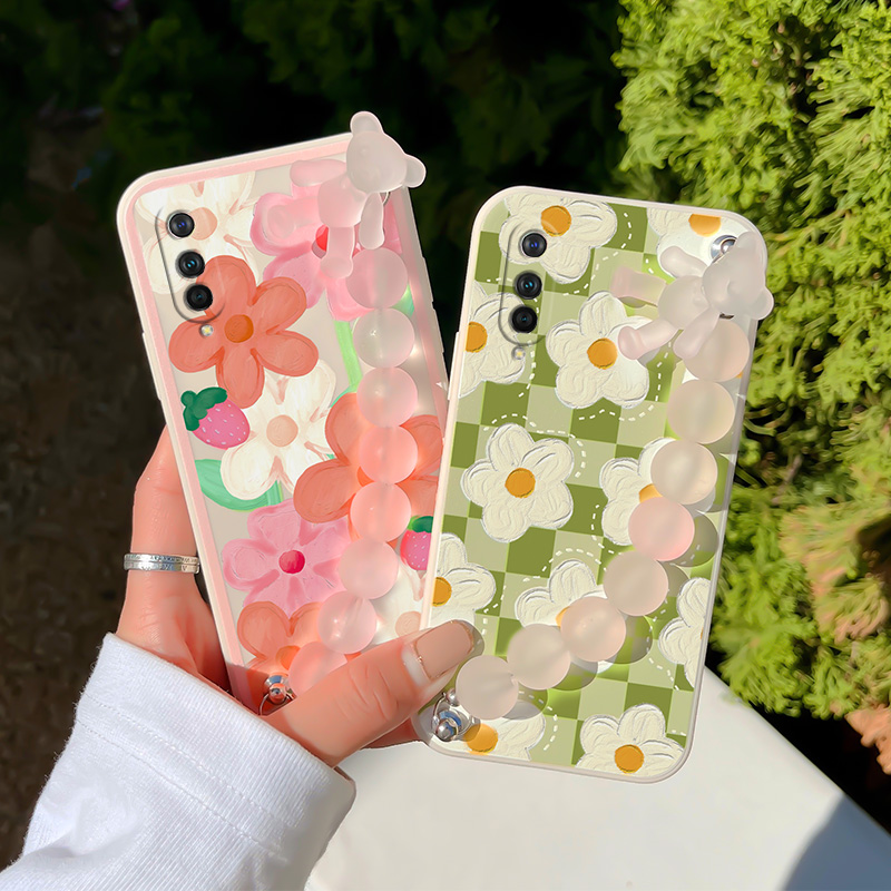 夏日花花小米cc9e手机壳新款腕带小熊手链miui女款小清新风防摔套