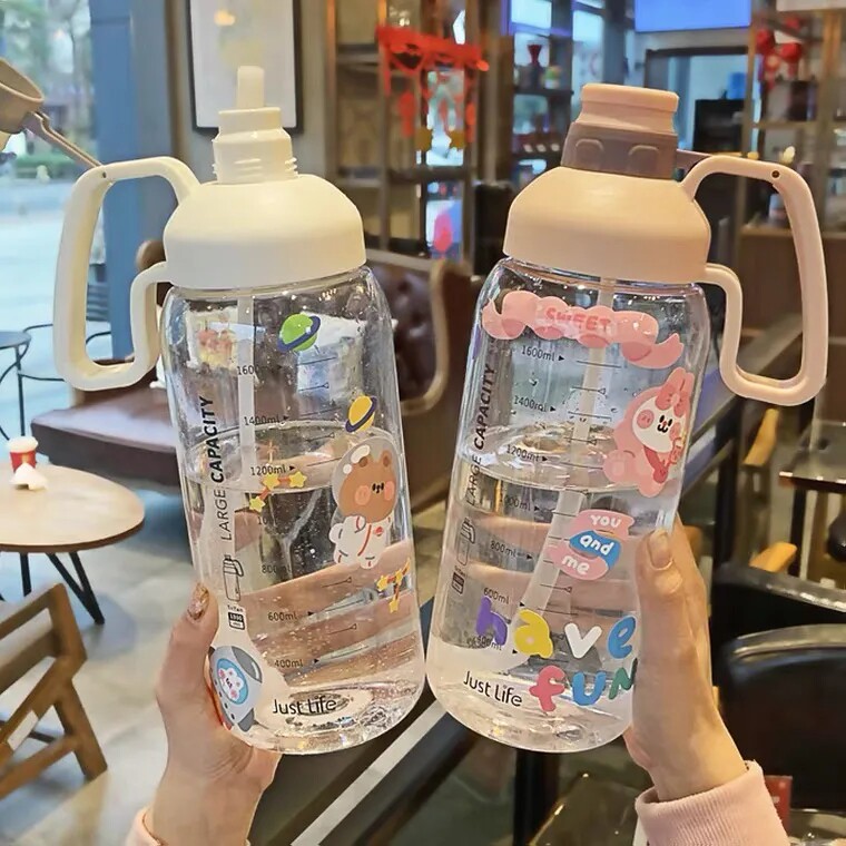 大容量水杯男女便携户外运动水壶防摔吸管杯子超大号18l带刻度