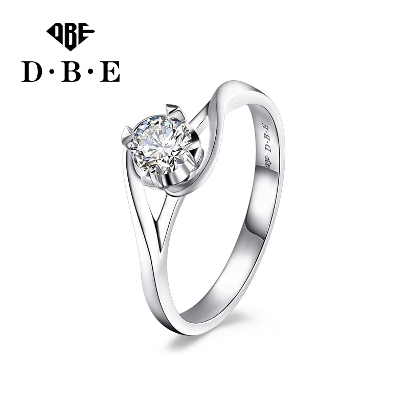 dbedbe之心品包正品专柜钻戒爪镶心动让人天使手饰