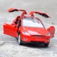 仿真特斯拉跑车合金车模儿童玩具1:32声光宝宝汽车模型男孩小汽车