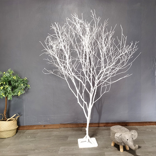 天然干树枝树装饰树枯枝白色许愿树圣诞树婚庆道具酒店民宿装饰树